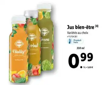 Lidl Jus bien-être offre