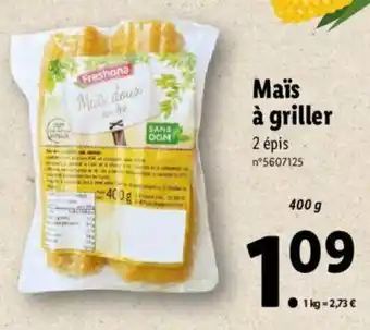 Lidl Maïs à griller offre