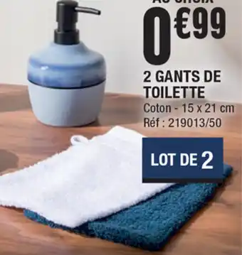 La Foir'Fouille 2 Gants de toilette offre