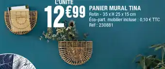 La Foir'Fouille Panier mural tina offre
