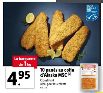 10 panés au colin d'Alaska MSC