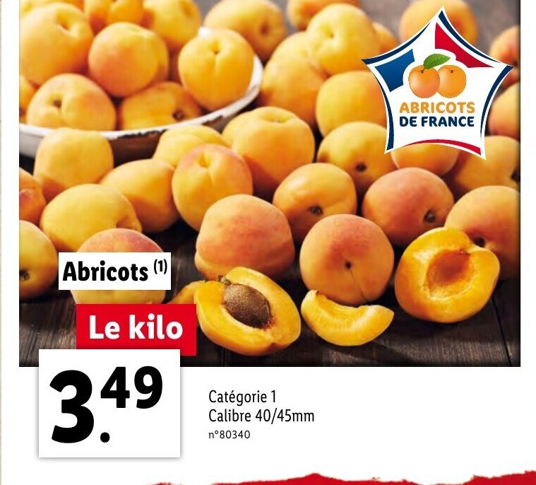 Promo Abricots chez Lidl