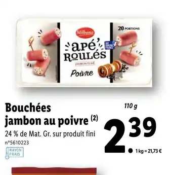 Bouchées jambon au poivre
