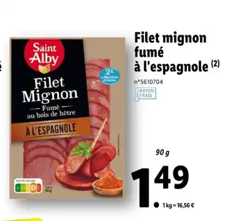 Filet mignon fumé à l'espagnole