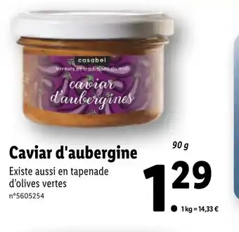 Lidl Caviar d'aubergine offre