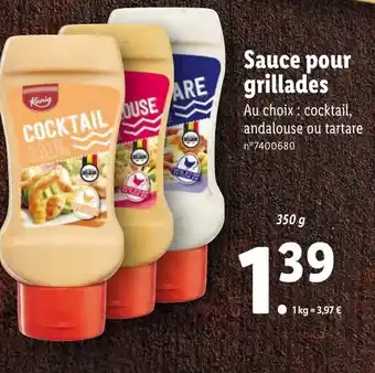 Lidl Sauce pour grillades offre