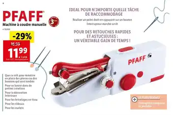 Lidl PFAFF machine à coudre manuelle offre