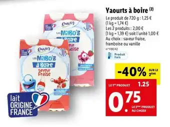 Lidl Yaourts à boire offre