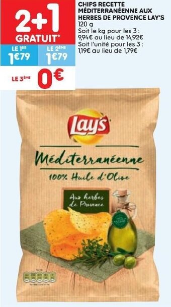 Leader Price Chips recette méditerranéenne aux herbes de provence lay's offre