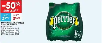 Leader Price Eau minérale naturelle gazeuse perrier offre