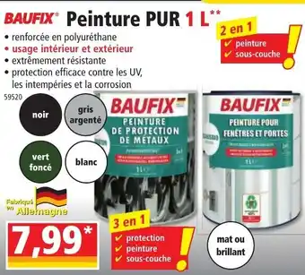 Norma BAUFIX peinture PUR 1 L offre