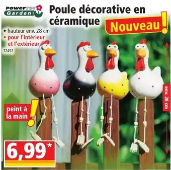 Poule décorative en céramique