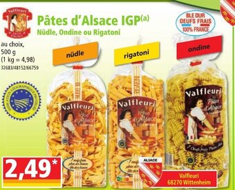 Norma Pâtes d'alsace IGP offre