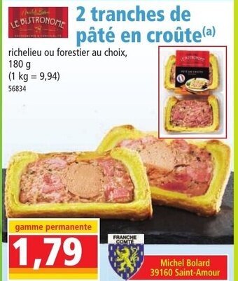 Norma 2 Tranches de pâté en croûte offre
