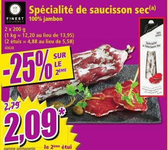 Norma Spécialité de saucisson sec offre