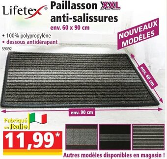 Norma LIFETEX paillasson anti-salissures offre