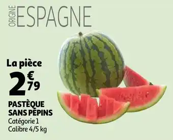 Auchan Pastèque sans pepins offre