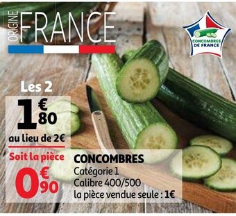 Auchan Concombres offre