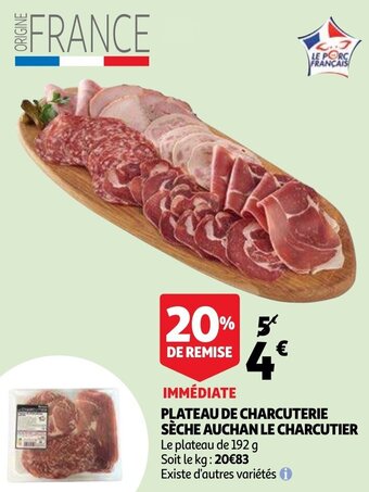 Auchan Plateau de charcuterie sèche auchan le charcutier offre