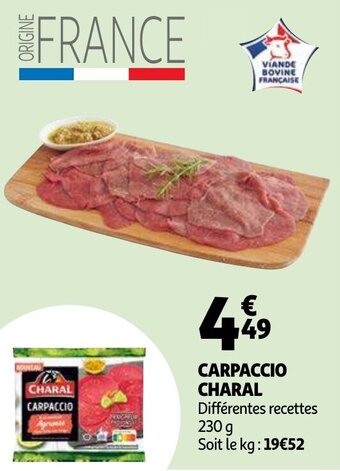 Auchan Carpaccio charal offre