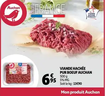 Auchan Viande hachée pur boeuf auchan offre