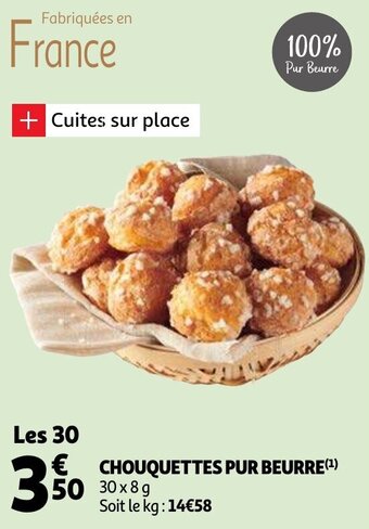 Auchan Chouquettes pur beurre offre