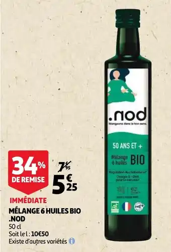 Auchan Mélange 6 huiles bio nod offre