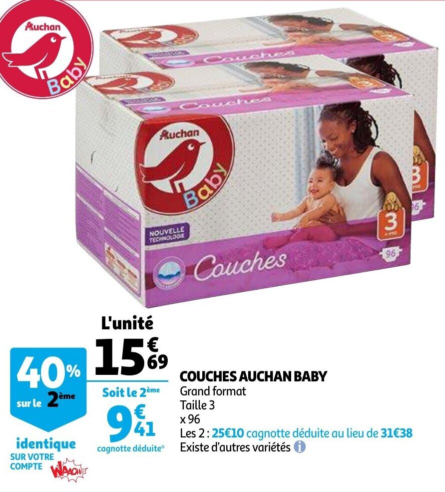 Promo Couches auchan baby chez Auchan