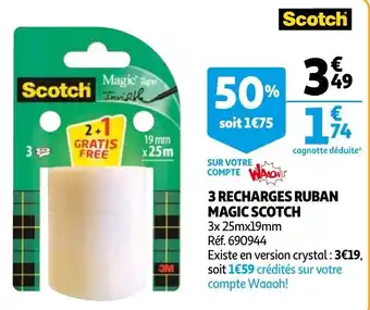 3 recharges ruban magic scotch