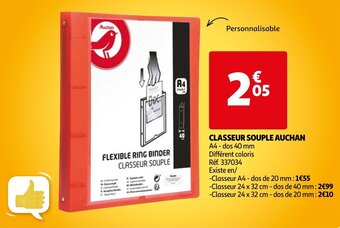 Auchan Classeur souple auchan offre