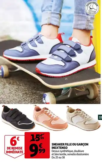 Auchan Sneaker fille ou garçon inextenso offre