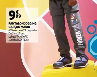 Auchan Pantalon jogging garçon mario offre
