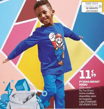 Auchan Pyjama enfnat mario offre