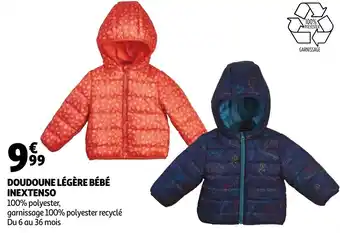 Auchan Doudoune légère bébé inextenso offre