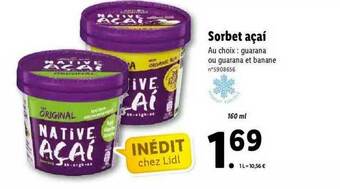 Lidl Sorbet Açai offre