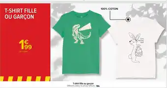 Carrefour T-Shirt Fille Ou Garçon offre