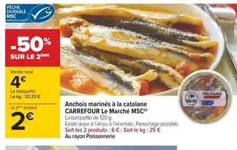 Carrefour Anchois Marinés à La Catalane Carrefour Le Marché MSC offre