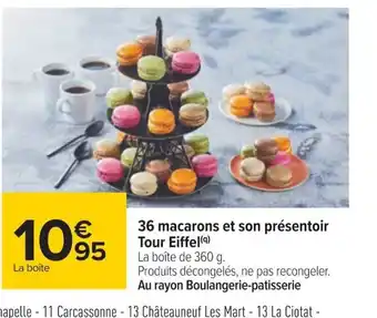 Carrefour 36 Macarons Et Son Présentoir Tour Eiffel offre