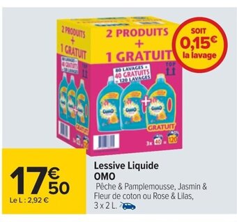 Carrefour Omo Lessive Liquide offre