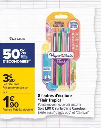 8 Feutres d'écriture Flair Tropical