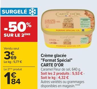 Carrefour Carte d'or crème glacée "format spécial" offre