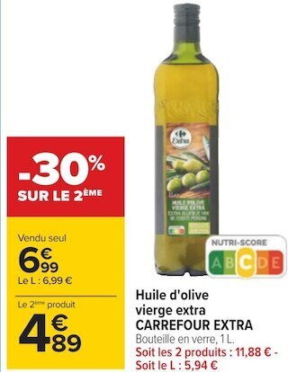 Carrefour Carrefour extra huile d'olive vierge extra offre