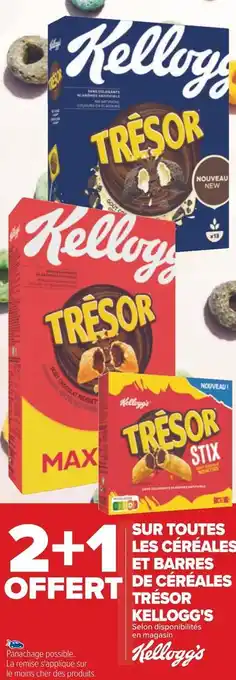 Carrefour Kellogg's bon plan sur toutes les céréales et barres de céréales trésor kellogg's offre
