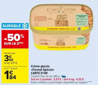 Carrefour Market Carte d’or crème glacée format spécial offre