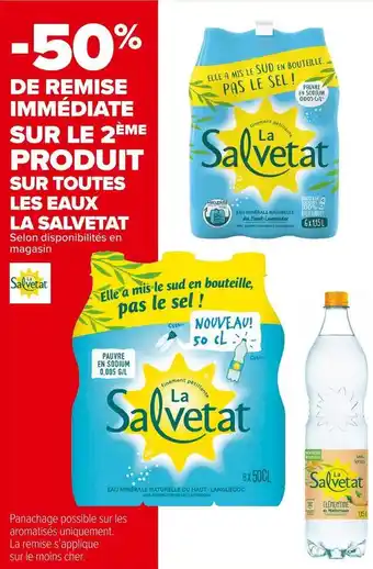 Carrefour Market La salvetat bon plan sur les eaux la salvetat offre