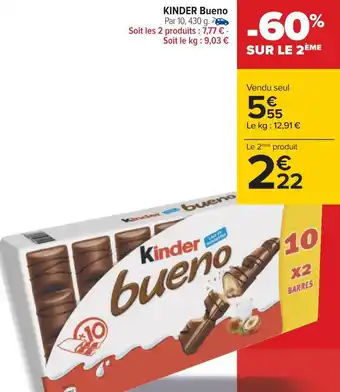 Carrefour Ferrero kinder bueno offre