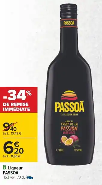 Carrefour Passoa liqueur offre
