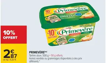 Carrefour Primevère primevère offre