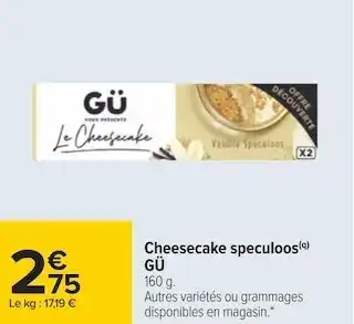 Gü cheesecake speculoos