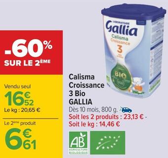 Gallia calisma croissance 3 bio